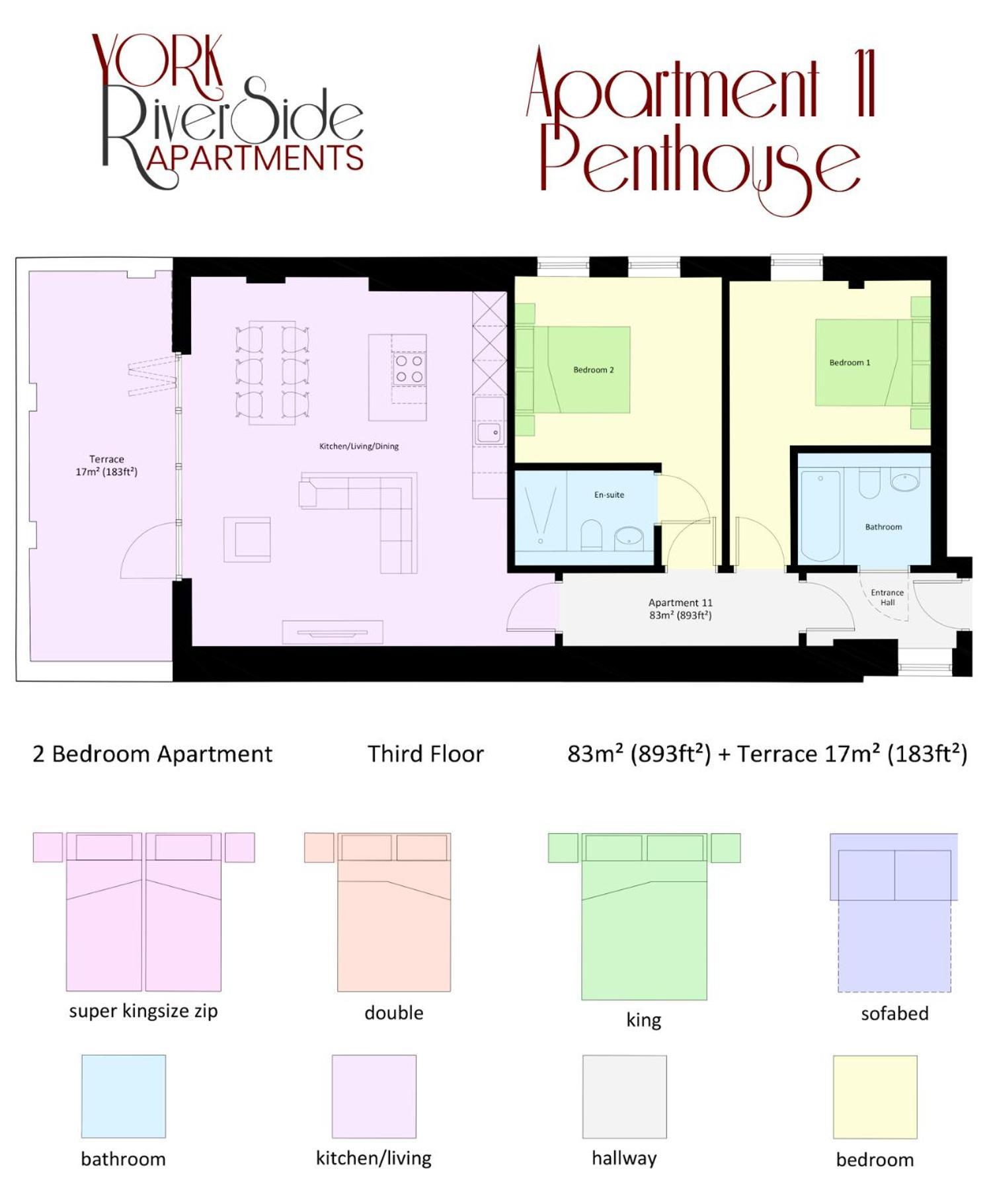 York Riverside Apartments 객실 사진